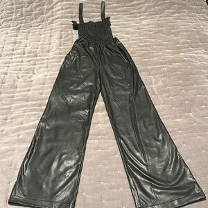 Faux Leather Jumpsuit